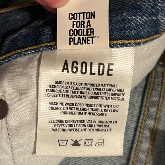 Agolde 90's Mid Rise Loose Fit Straight Jeans in ‘Threadbare’ | Size 29 - Picture 10 of 13